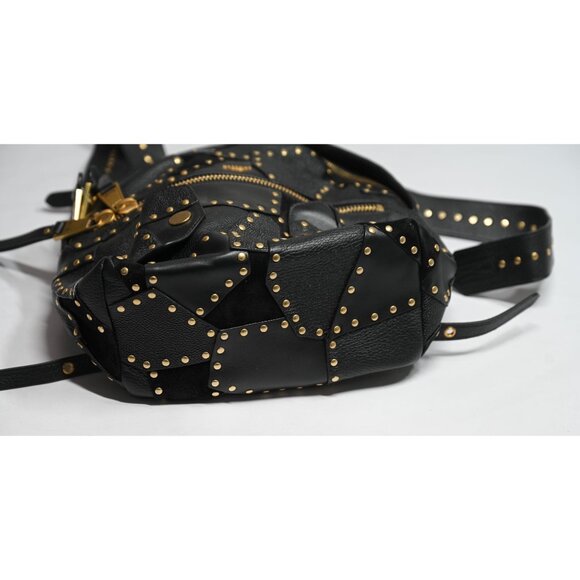 Moschino Studded Leather Biker Backpack in Black main image 6